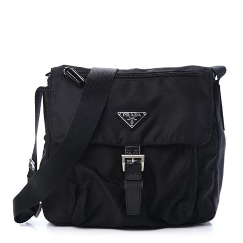 PRADA Nylon Vela Small Hunting Bag Black 